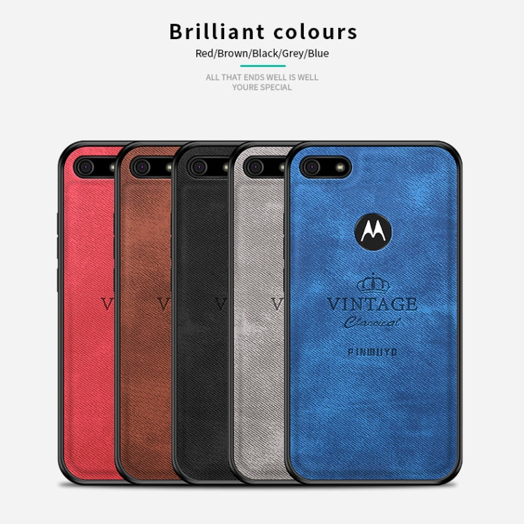 For Motorola Moto E6 Play PINWUYO Zun Series PC + TPU + Skin Waterproof And Anti-fall All-inclusive Protective Shell(Brown) - Motorola Cases by PINWUYO | Online Shopping South Africa | PMC Jewellery | Buy Now Pay Later Mobicred