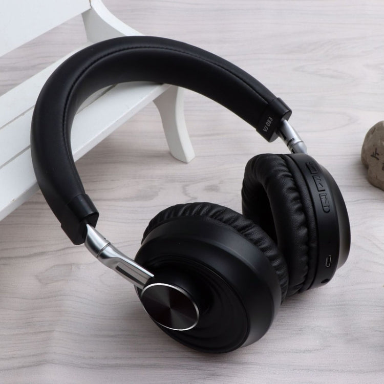 VJ083 Folding Wireless Headset Bluetooth Competitive Game Music Sports Plug Cartoon Wireless Headset(Black)