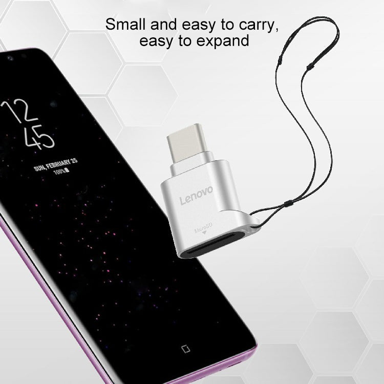 Lenovo D201 USB-C / Type-C To TF Card Reader - Card Reader by Lenovo | Online Shopping South Africa | PMC Jewellery | Buy Now Pay Later Mobicred