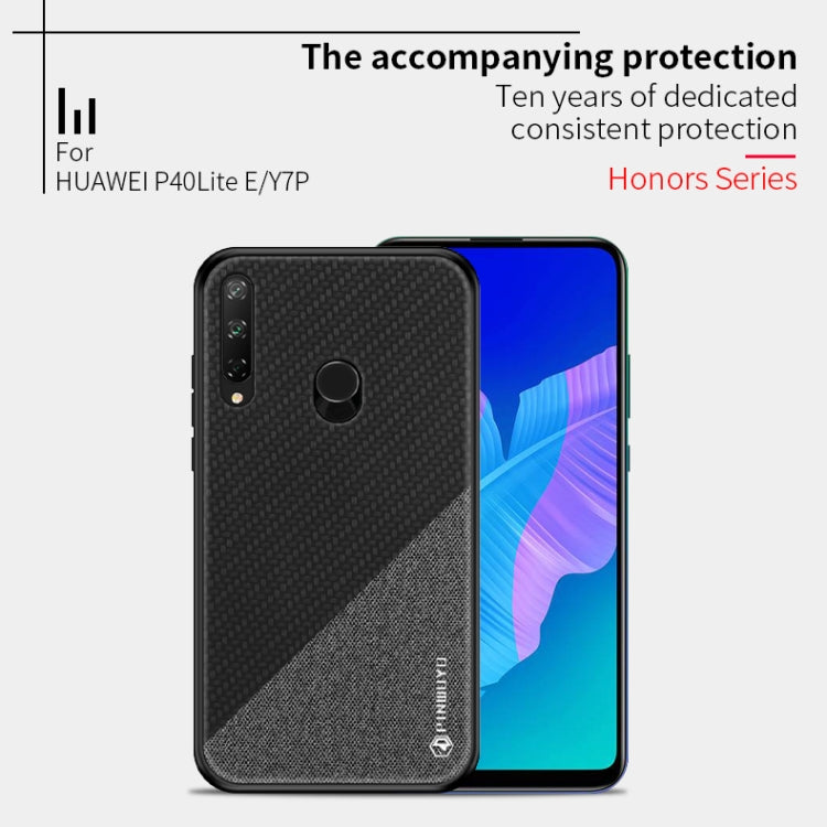 For Huawei Y7P/P40Lite E/Honor9C PINWUYO Rong Series Shockproof PC + TPU+ Chemical Fiber Cloth Protective Cover(Blue)