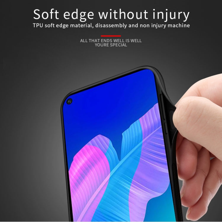 For Huawei Y7P/P40Lite E/Honor9C PINWUYO Rong Series Shockproof PC + TPU+ Chemical Fiber Cloth Protective Cover(Blue)