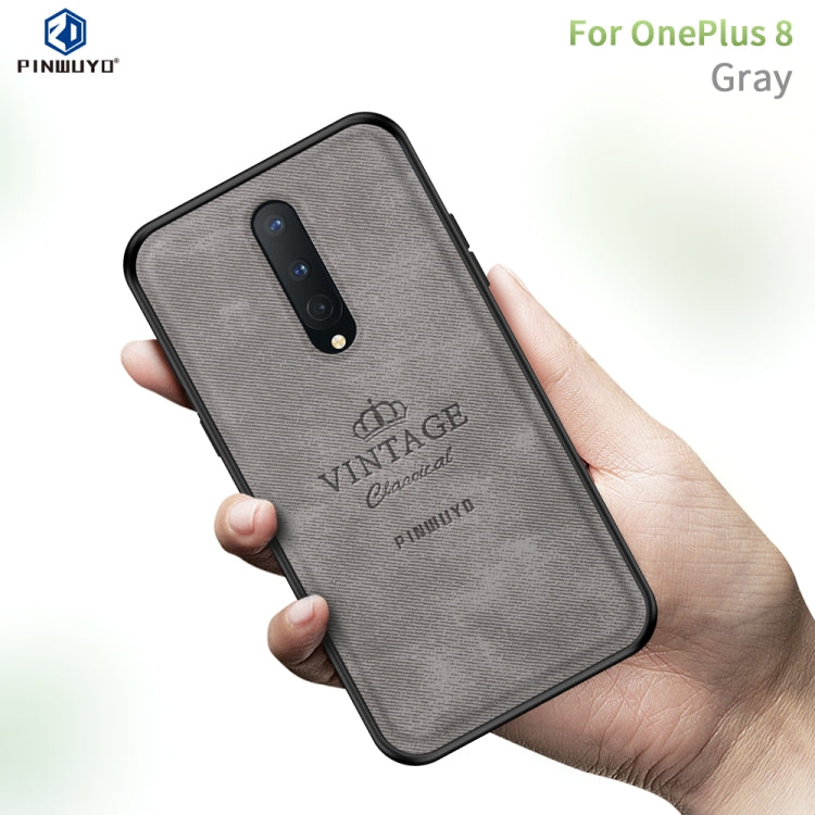 For Oneplus 8 PINWUYO Zun Series PC + TPU + Skin Water-resistant And Anti-fall All-inclusive Protective Shell(Gray)