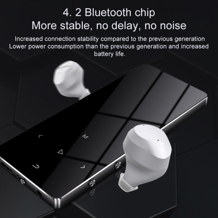 X2 16GB 1.8 inch Touch Screen Metal Bluetooth MP3 MP4 Hifi Sound Music Player (Black) - free shipping - PMC Jewellery - Order now!