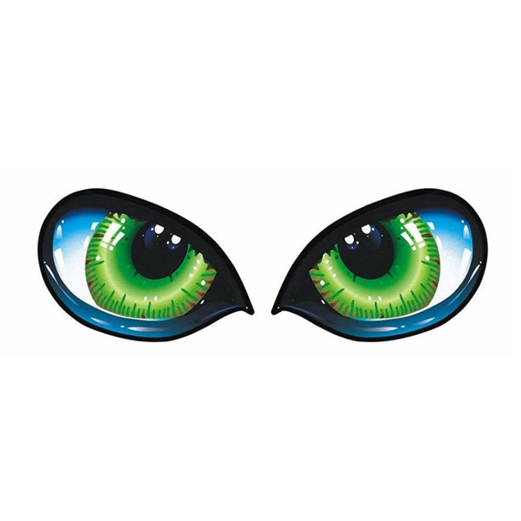 5 Pairs D 601 3D Stereo Reflective Cat Eyes Car Sticker Adhesive Creative Rearview Mirror Decal, Size: 12x7.5cm