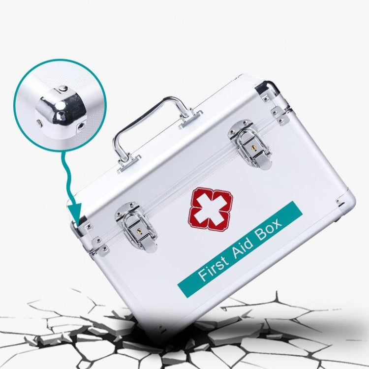 Emergency Aluminum Medicine Cabinet for Household Aluminum Alloy Medicine Box Enterprise, Size:12 inch Mdeium(Silver)