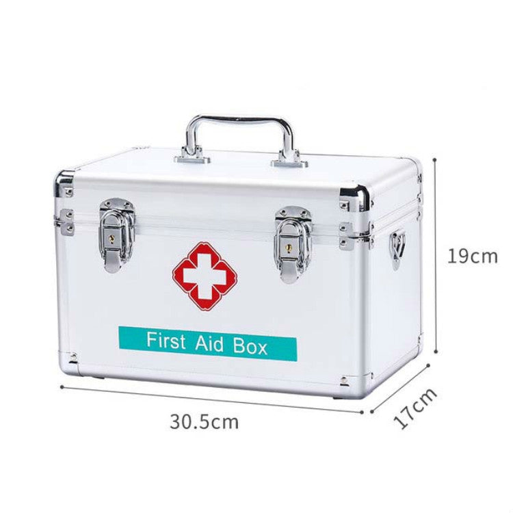 Emergency Aluminum Medicine Cabinet for Household Aluminum Alloy Medicine Box Enterprise, Size:12 inch Mdeium(Silver)