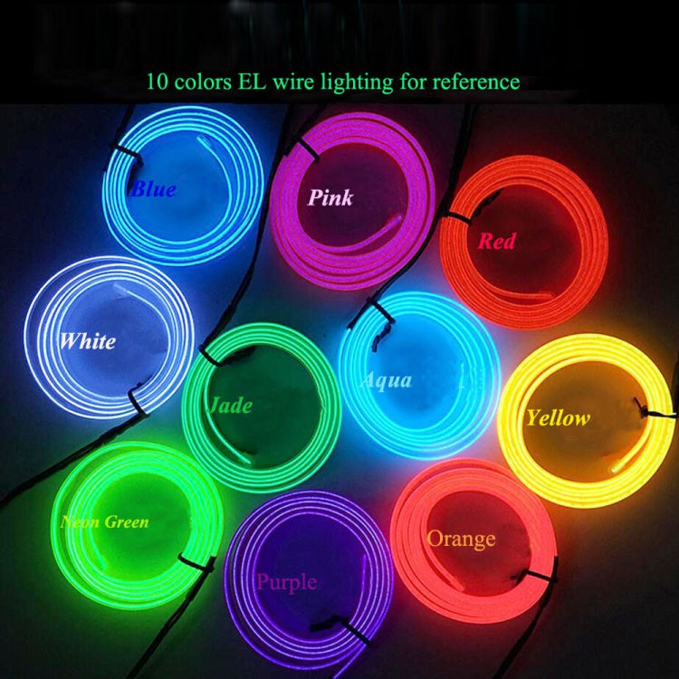 Flexible LED Light EL Wire String Strip Rope Glow Decor Neon Lamp USB Controlle 3M Energy Saving Mask Glasses Glow Line F277(Blue Light) - Laser Stage Lighting by PMC TechLife | Online Shopping South Africa | PMC TechLife