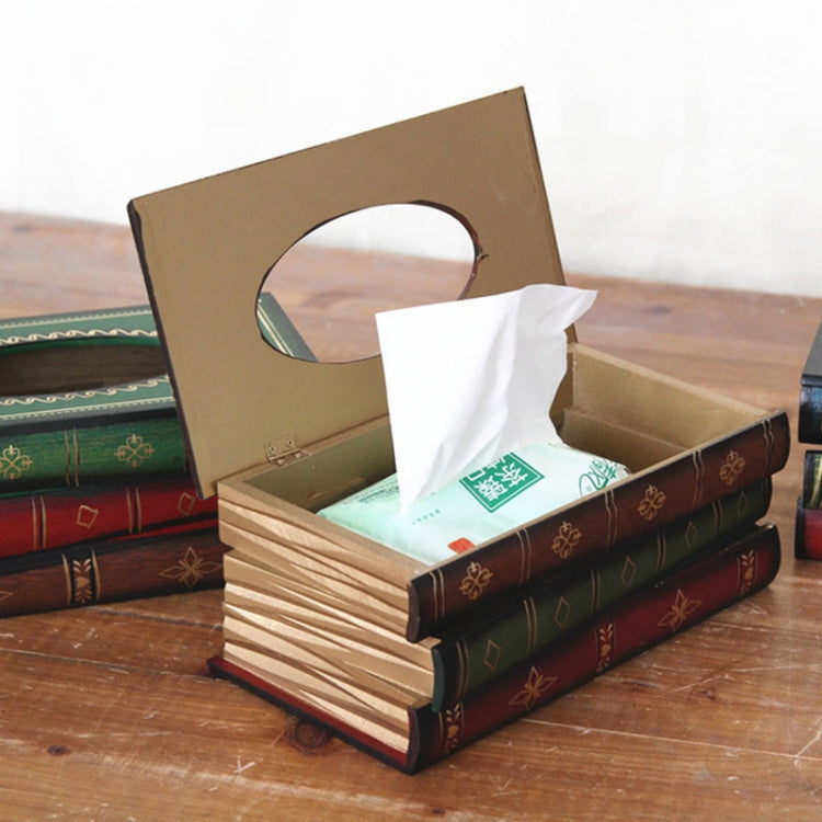 Retro Hand Drawn Book Style Tissue Box Case(Blue) - free shipping - PMC Jewellery - Order now!