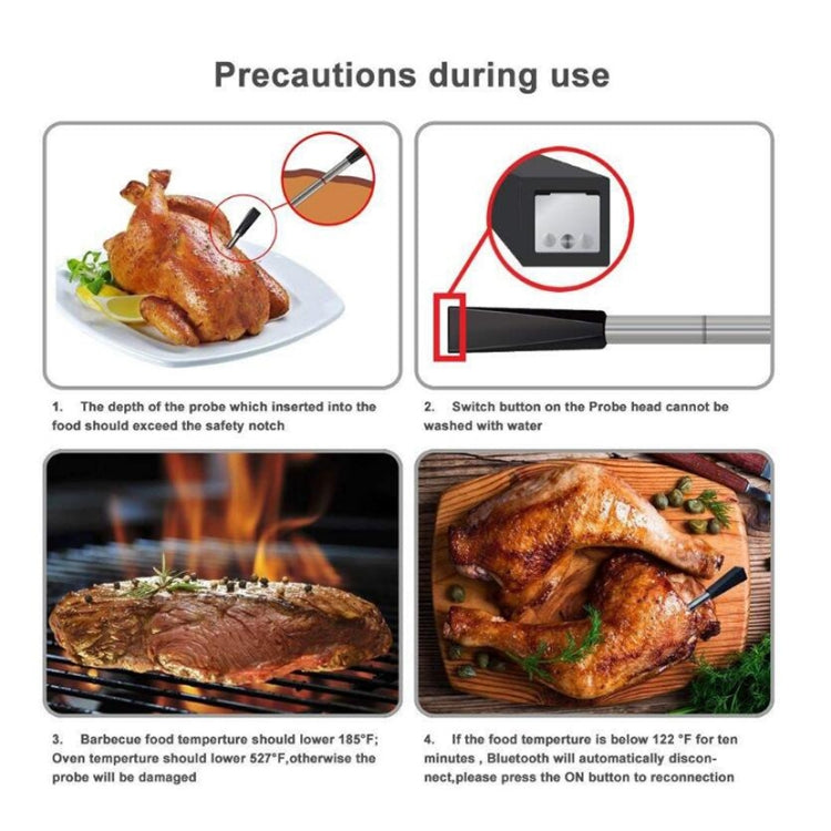 BBQ Kitchen Wireless Bluetooth Smart Food Oven Thermometer - free shipping - PMC Jewellery - Order now!