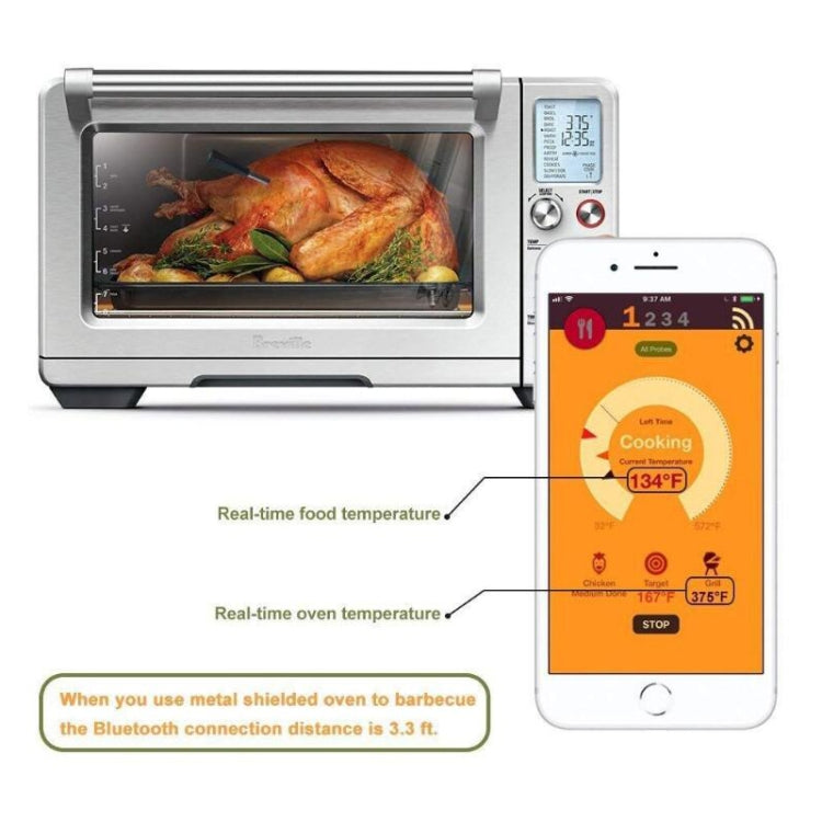 BBQ Kitchen Wireless Bluetooth Smart Food Oven Thermometer - free shipping - PMC Jewellery - Order now!