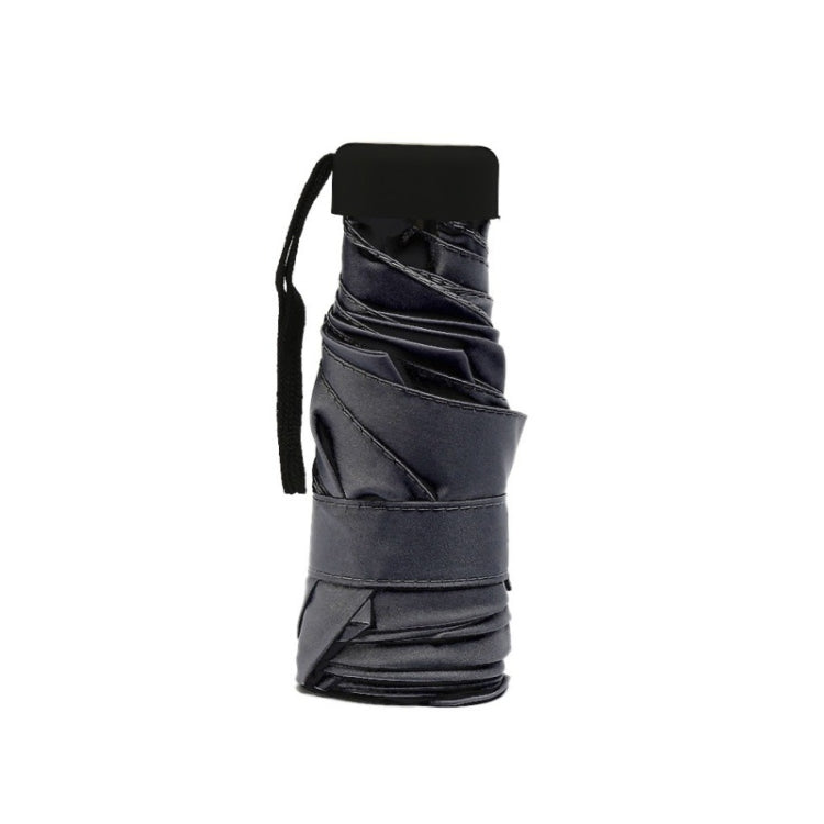 Mini Capsule Pocket Umbrella Windproof Foldable Travel Compact Umbrella(Black) - Umbrellas by PMC Jewellery | Online Shopping South Africa | PMC Jewellery | Buy Now Pay Later Mobicred