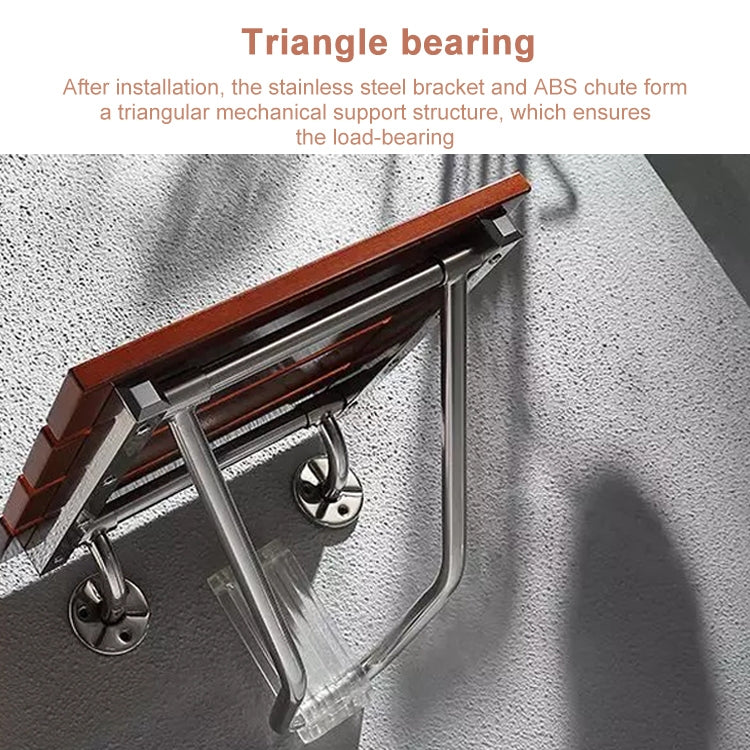 Folding Solid Wood Wall Mounted Relaxation Shower Chair(F Fype) - free shipping - PMC Jewellery - Order now!