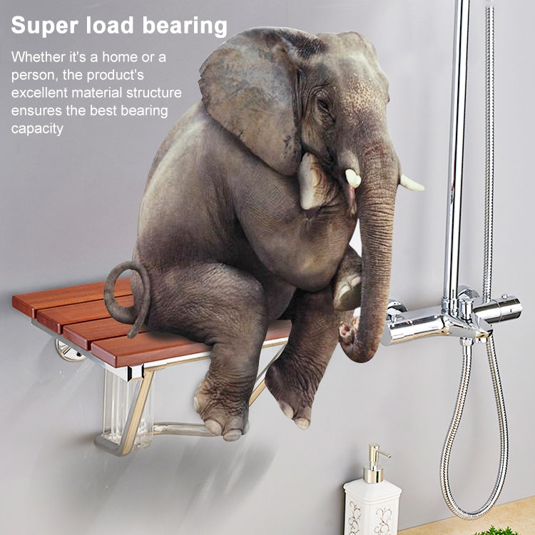 Folding Solid Wood Wall Mounted Relaxation Shower Chair(F Fype) - free shipping - PMC Jewellery - Order now!