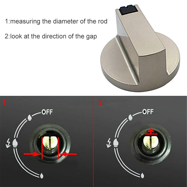 2 PCS Universal Metal Rotary Switch Control Knobs Replacement Accessories for Home Kitchen Gas Stove, Size:Shaft Diameter 6mm - Cooktop Parts by PMC Jewellery | Online Shopping South Africa | PMC Jewellery | Buy Now Pay Later Mobicred