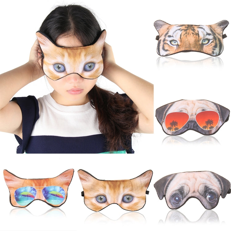 3D Eye Mask Shading Sleeping Cartoon Animal Printed Eye Mask(Tiger)
