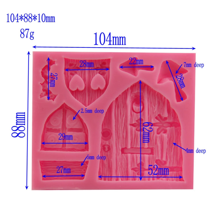 2 PCS Cartoon House Wooden Window Shape Silicone Candy Mold Fairy Tale Cake Decorating Tool - free shipping - PMC TechLife - Order now!
