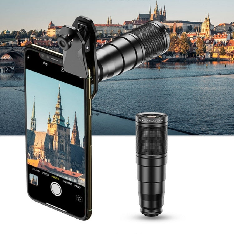 APEXEL APL-22X105 4 in 1 Metal 22X Telephoto + Fisheye + Wide Angle + Macro Starlight Polarization Universal External Mobile Phone Lens Set - free shipping - PMC Jewellery - Order now!