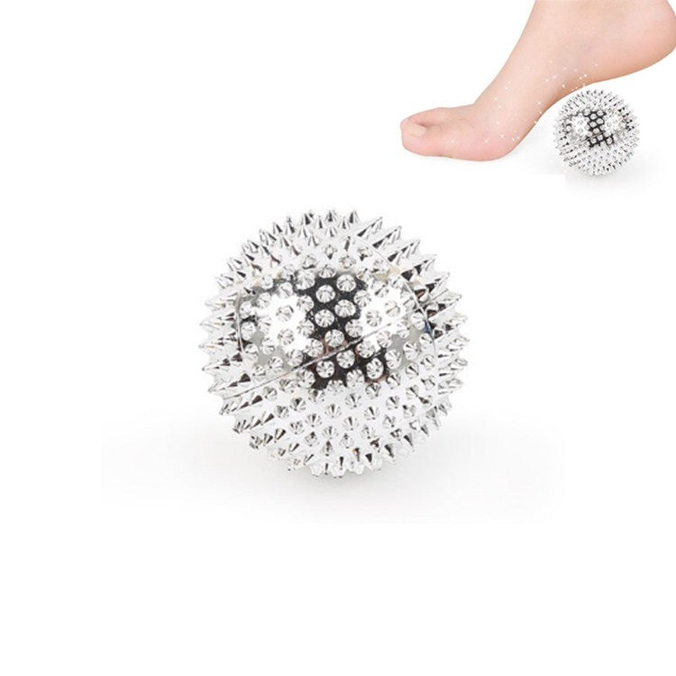 1 Pair Magnetic Massage Ball Relax Muscle Finger Plantar Pressure Massage Stab Ball, Size:3.2cm(Silver)