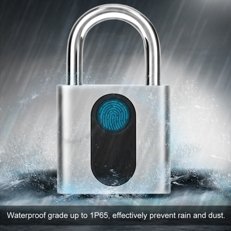 USB Rechargeable Door Lock Fingerprint Padlock Quick Unlock Security Keyless Smart Metal Lock - Padlocks by PMC Jewellery | Online Shopping South Africa | PMC Jewellery | Buy Now Pay Later Mobicred