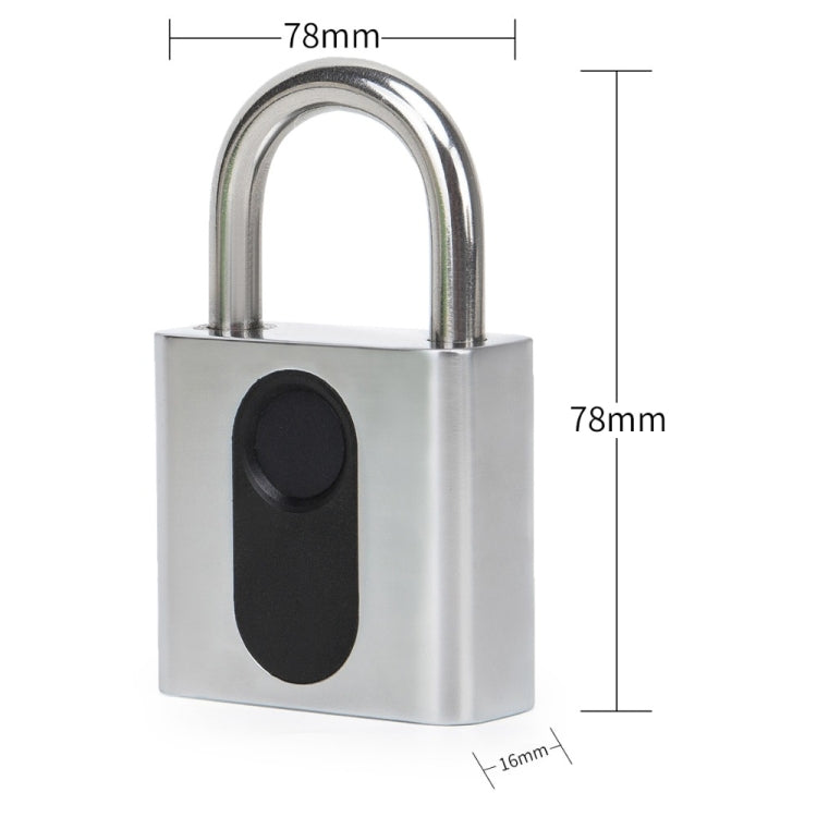 USB Rechargeable Door Lock Fingerprint Padlock Quick Unlock Security Keyless Smart Metal Lock - Padlocks by PMC Jewellery | Online Shopping South Africa | PMC Jewellery | Buy Now Pay Later Mobicred