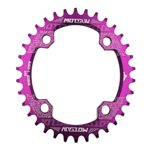 MOTSUV Narrow Wide Chainring MTB Bicycle 104BCD Tooth Plate Parts(Purple)