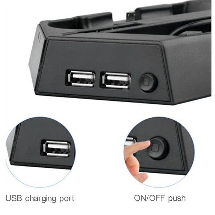KJH PSLIM-03 Multi-function Host Bracket Cooling Fan Ultra-thin Machine Bracket Fan Charger for PS4 / SLIM Console - free shipping - PMC Jewellery - Order now!