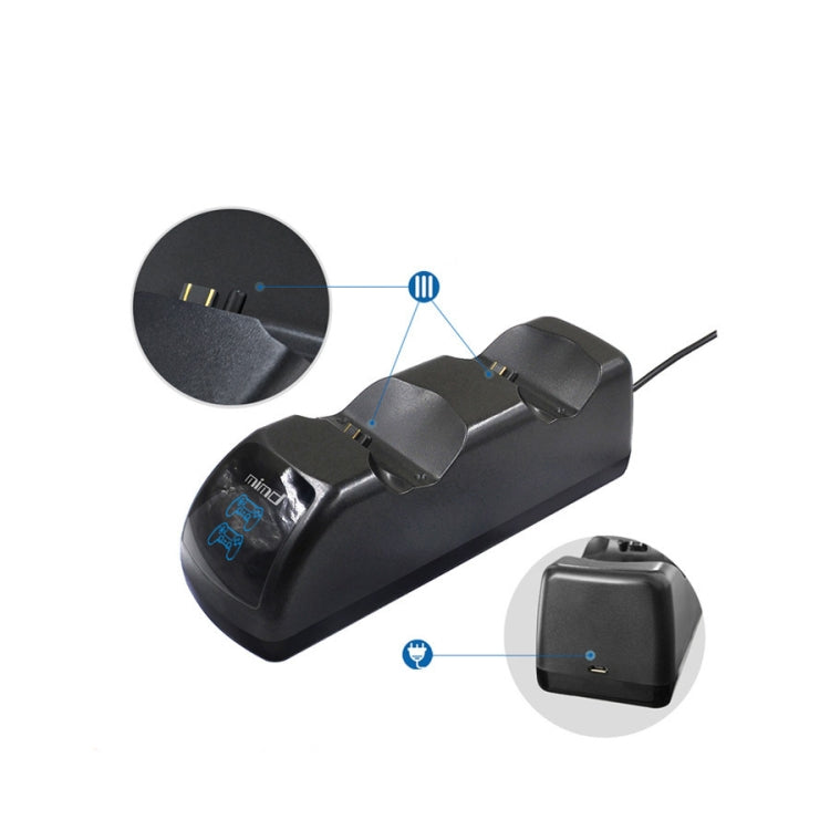 USB Dual Charger Dock Station with LED Indicator for PS4 Wireless Controller(Black) - free shipping - PMC Jewellery - Order now!