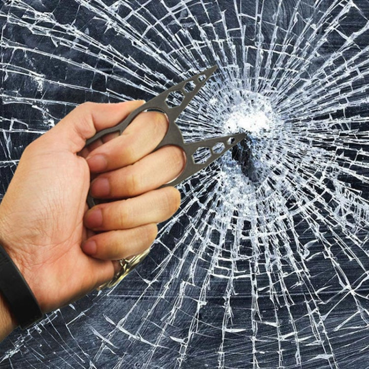 Multifunctional Outdoor Self-defense Double Finger Buckle Can Break The Window, Random Color Delivery - free shipping - PMC TechLife - Order now!