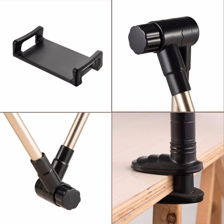 360 Degree Rotation Lazy Mount Folding Long Arm Phone Stand Holder for 4-14 Inch Tablet & Phone(Rose Gold) - Lazy Bracket by PMC TechLife | Online Shopping South Africa | PMC TechLife