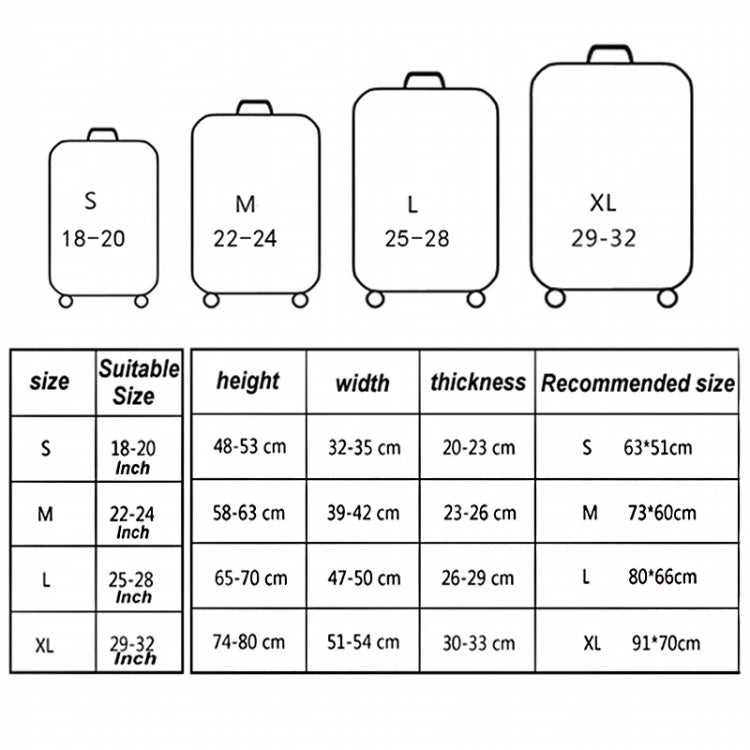 Travel Abrasion-resistant Elastic Luggage Protective Cover Suitcase Dust Covers, Size:29-32 inch(Green Ripple) - Dust Covers by PMC TechLife | Online Shopping South Africa | PMC TechLife | Buy Now Pay Later Mobicred