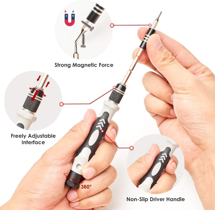 110 in 1 Magnetic Plum Screwdriver Mobile Phone Disassembly Repair Tool(Black)