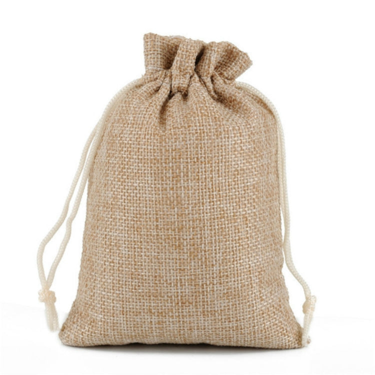 50 PCS Multi size Linen Jute Drawstring Gift Bags Sacks Wedding Birthday Party Favors Drawstring Gift Bags, Size:20x30cm(Linen Color)