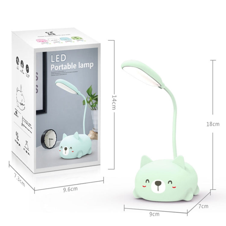 Cartoon Cat Design LED Eye Protection Reading Lamp USB Rechargeable Desk Lamp(Blue) - by PMC TechLife | Online Shopping South Africa | PMC TechLife