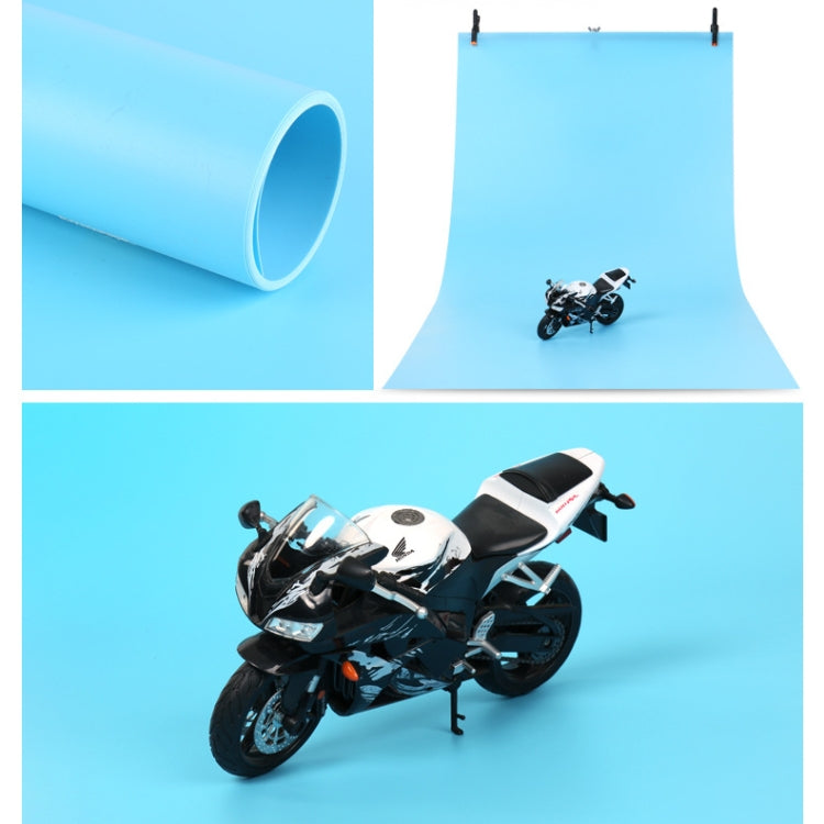 70x140cm Shooting Background Board PVC Matte Board Photography Background Cloth Solid Color Shooting Props(Blue) - by PMC Jewellery | Online Shopping South Africa | PMC Jewellery