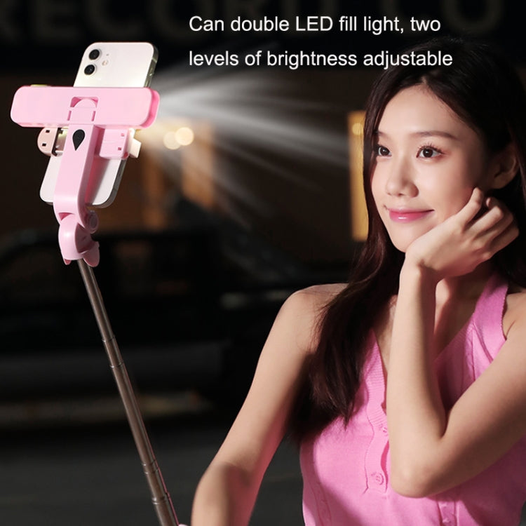 XT06 Live Beauty Bluetooth Tripod Selfie Stick(Pink) - free shipping - PMC TechLife - Order now!