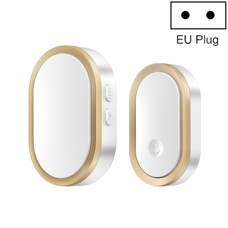 CACAZI A99 Home Smart Remote Control Doorbell Elderly Pager, Style:EU Plug(Golden) - Wireless Doorbell by CACAZI | Online Shopping South Africa | PMC Jewellery | Buy Now Pay Later Mobicred