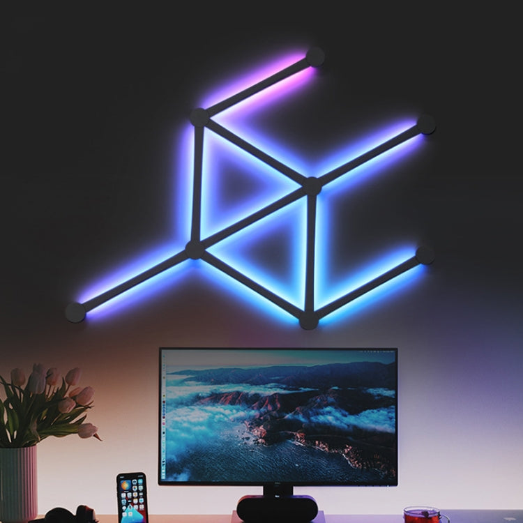 JSK-P22 Smart RGB Mosaic Light Rhythm Light Support Amazon Alexa / Google Assistant /DuerOS EU Plug(White)