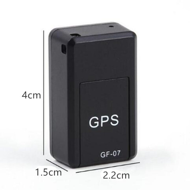 GF07 Locator Mini GPS Tracking Strong Magnetic Positioning Adsorption Anti Lost Device Voice Control Recordable(Black) - Personal Tracker by PMC Jewellery | Online Shopping South Africa | PMC Jewellery | Buy Now Pay Later Mobicred