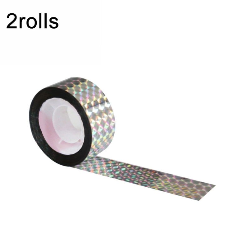 2rolls 4.8 x 50m Double-sided Bird Repeller Ribbon Anti Bird Tape Flashing Reflective Bird Repellent(Laser Frid)