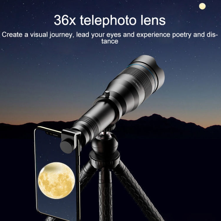 APEXEL APL-JS36XJJ04 Full Metal 36X High List Tube External Dual-tone Telescope Universal Telephoto Mobile Phone Lens - free shipping - PMC Jewellery - Order now!