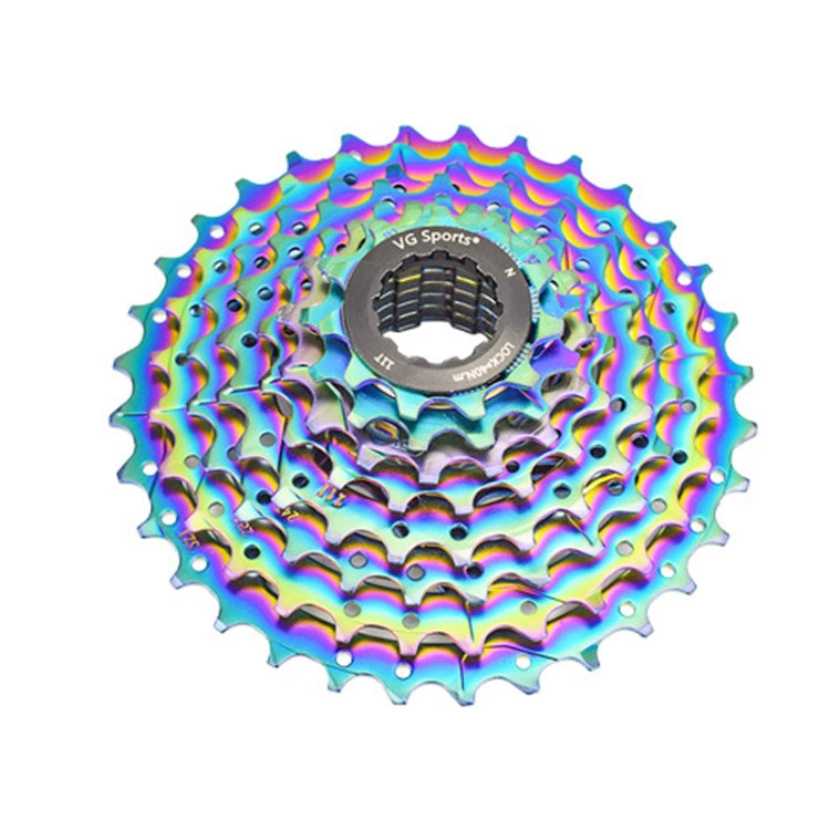 VG SPORTS Bicycle Lightweight Wear -Resistant Colorful Flywheel, Style:10 Speed 11-32T