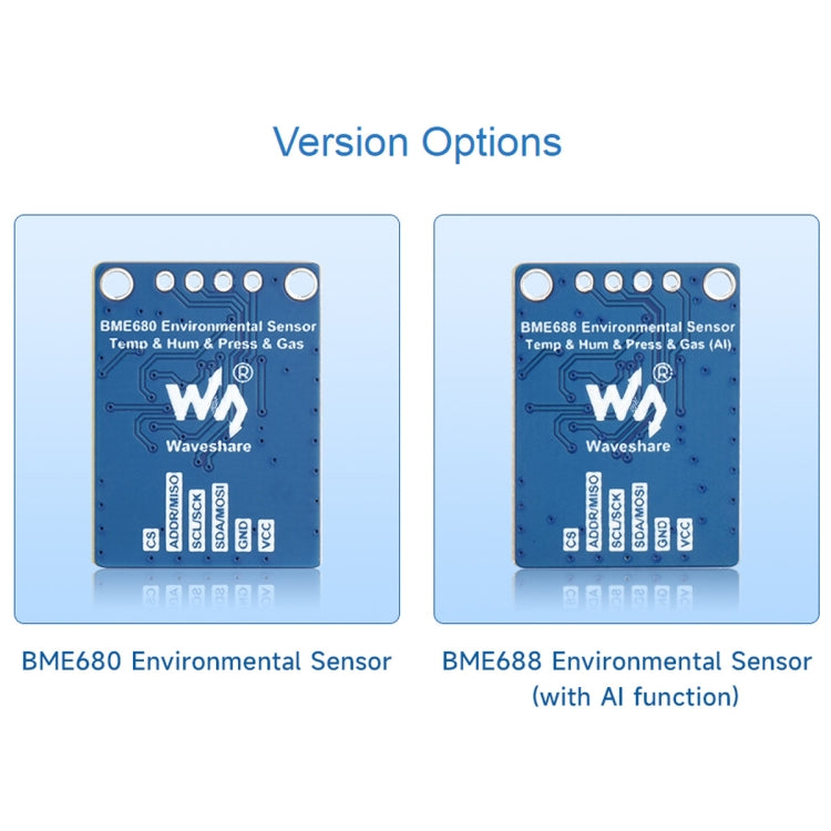 Waveshare BME688 Environmental Sensor Supports Temperature / Humidity / Barometric Pressure / Gas Detection
