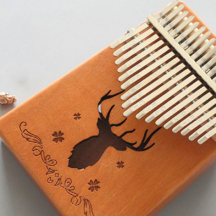 17-tone Kalimba Portable Thumb Piano, Style:Mahogany-Classic Deer - Keyboard Accessories by PMC Jewellery | Online Shopping South Africa | PMC Jewellery | Buy Now Pay Later Mobicred