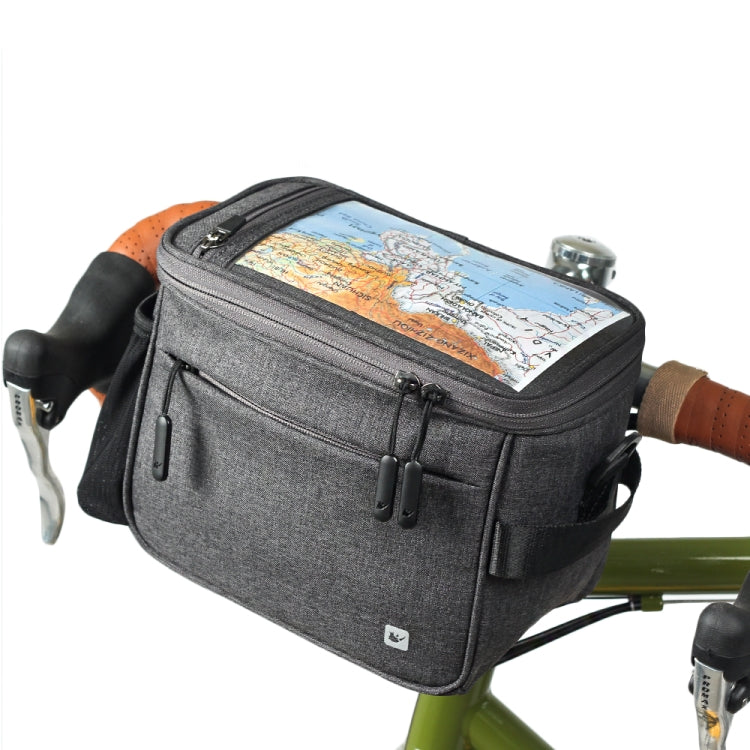 Rhinowalk Bicycle Front Handle Bag Camera Bag Waterproof 7.5 inch Large Touch Screen Navigation Mobile Phone Bag Bicycle Bag(Dark Gray) - free shipping - PMC Jewellery - Order now!