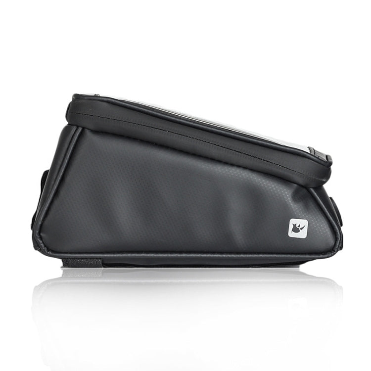 Rhinowalk Bicycle Front Tube Bag Waterproof Mobile Phone Touch Screen Multi-function Bicycle Handlebar Bag(Matt Black) - free shipping - PMC Jewellery - Order now!