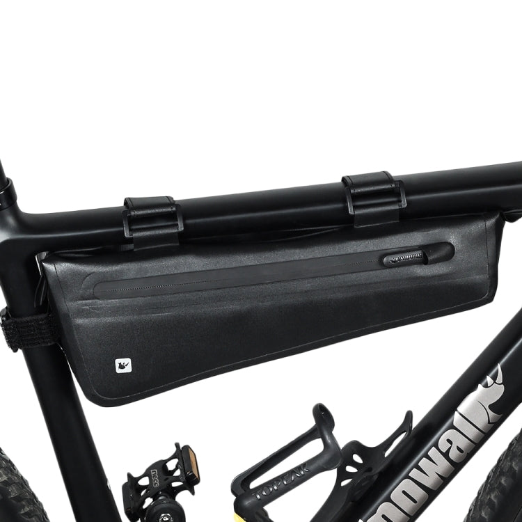 Rhinowalk Bicycle Front Beam Triangle Bag TPU Water-resistant Mountain Road Bike Long-distance Riding Saddle Bag(Small 2.2L)