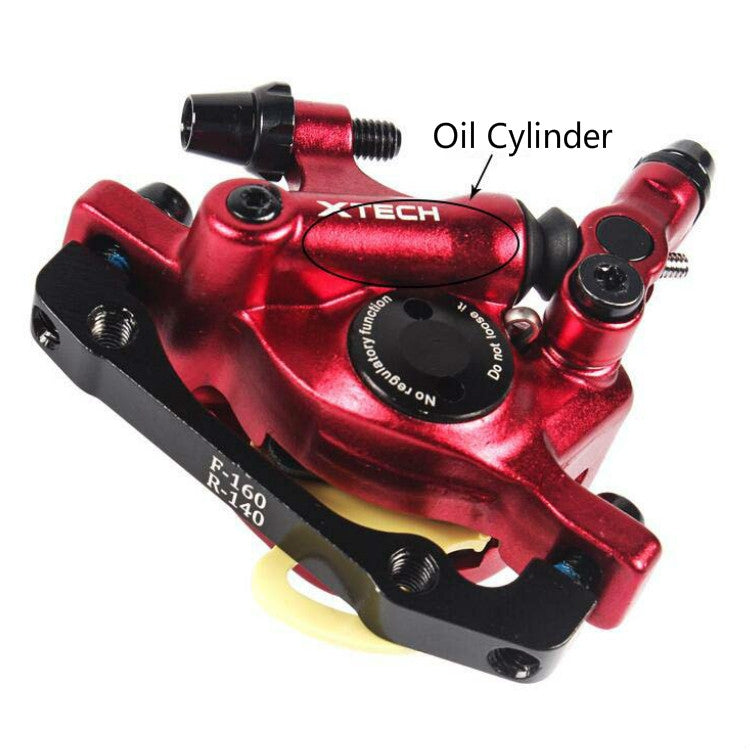 ZOOM HB100 Mountain Bike Hydraulic Brake Caliper Folding Bike Cable Pull Hydraulic Disc Brake Caliper, Style:Front and Rear(Black)