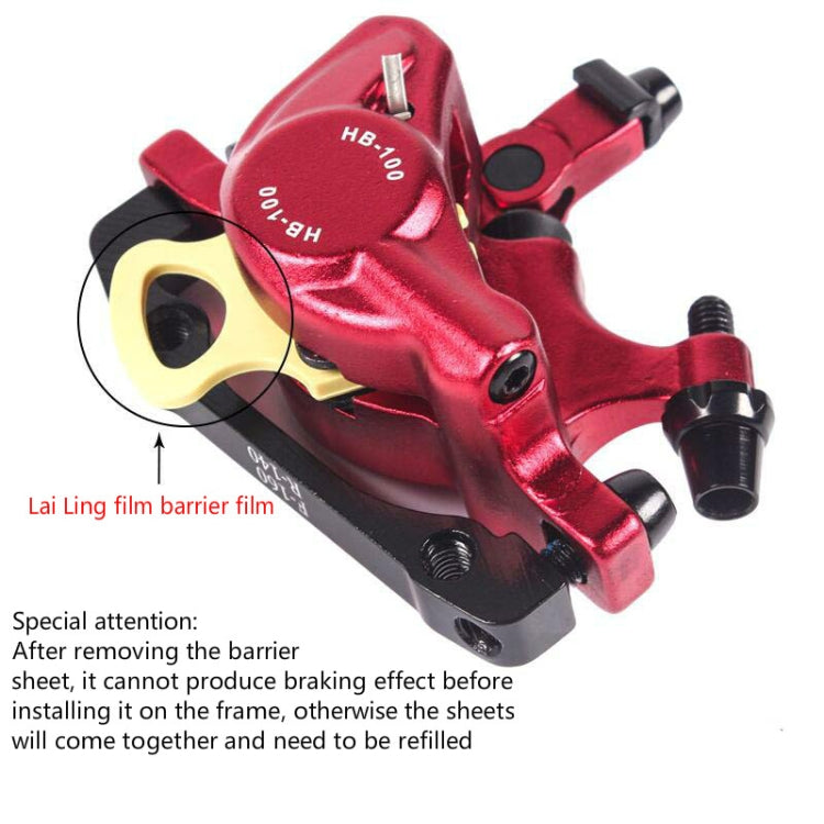ZOOM HB100 Mountain Bike Hydraulic Brake Caliper Folding Bike Cable Pull Hydraulic Disc Brake Caliper, Style:Front and Rear(Black)