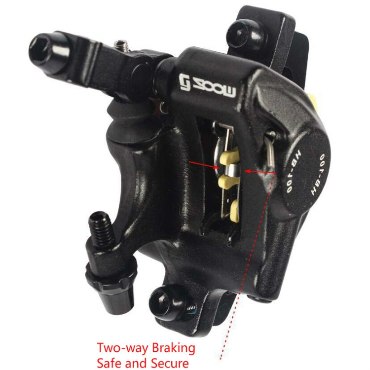 ZOOM HB100 Mountain Bike Hydraulic Brake Caliper Folding Bike Cable Pull Hydraulic Disc Brake Caliper, Style:Front and Rear(Black) - free shipping - PMC TechLife - Order now!