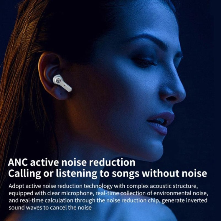 ANC PRO Touch 5.0TWS Master-slave Switch Wireless Bluetooth Headset Intelligent Noise Cancelling(Black)